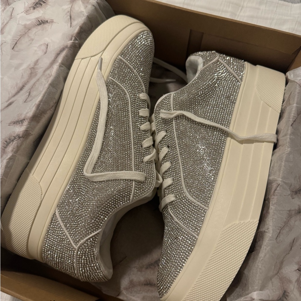Sparkling Silver Women's Sneakers
